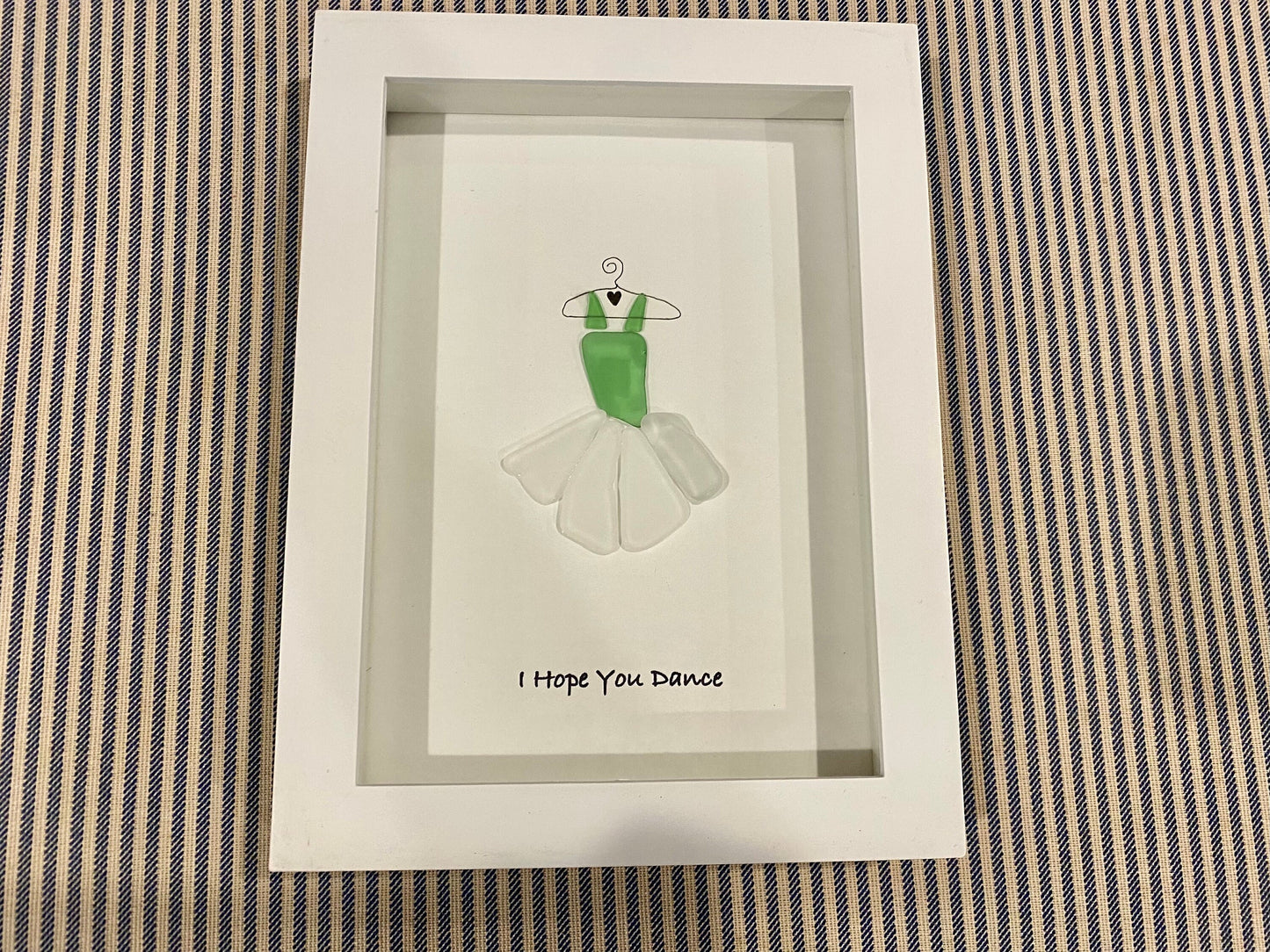 Sea Glass Pebble Art, Pebble Art Ballet Dancer, Gift for Her, Friendship Gift, Seaglass Picture, I Hope You Dance