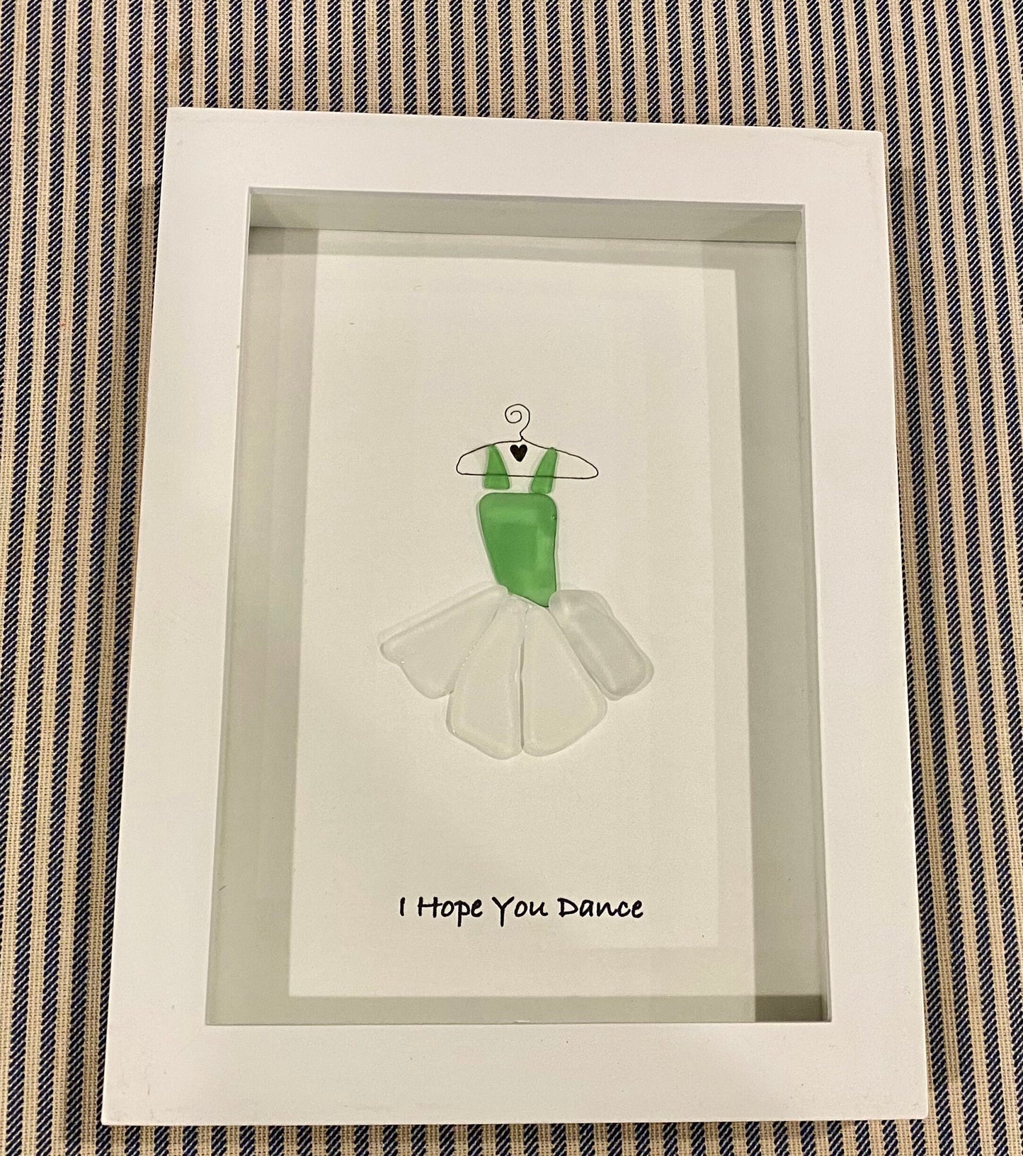 Sea Glass Pebble Art, Pebble Art Ballet Dancer, Gift for Her, Friendship Gift, Seaglass Picture, I Hope You Dance
