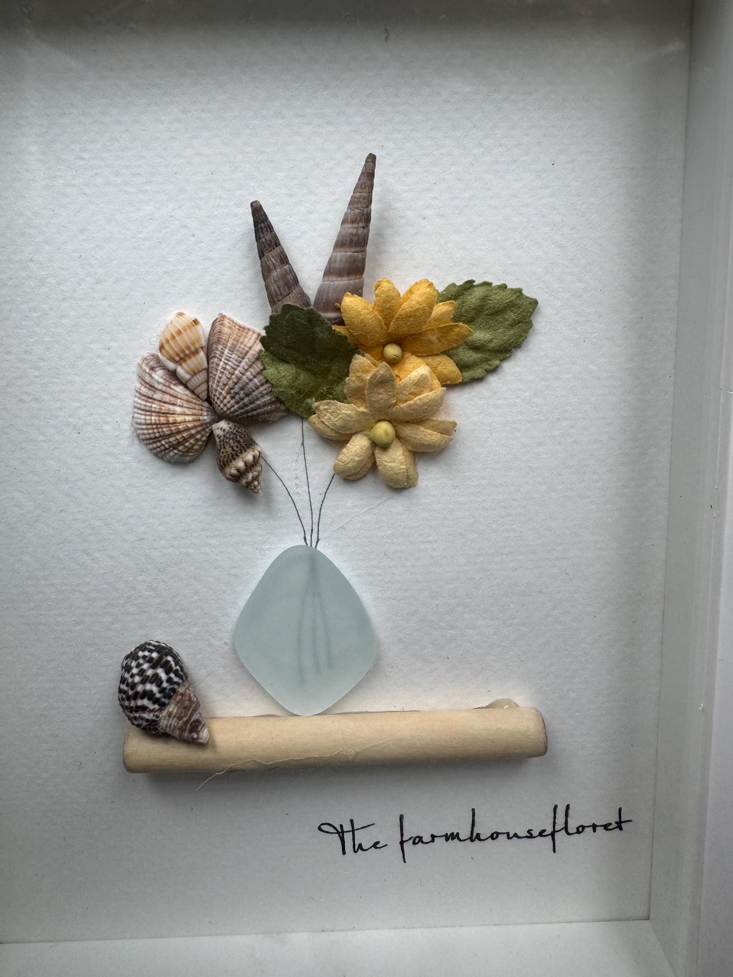 Sea Glass Pebble Art: Floral Friendship Gift