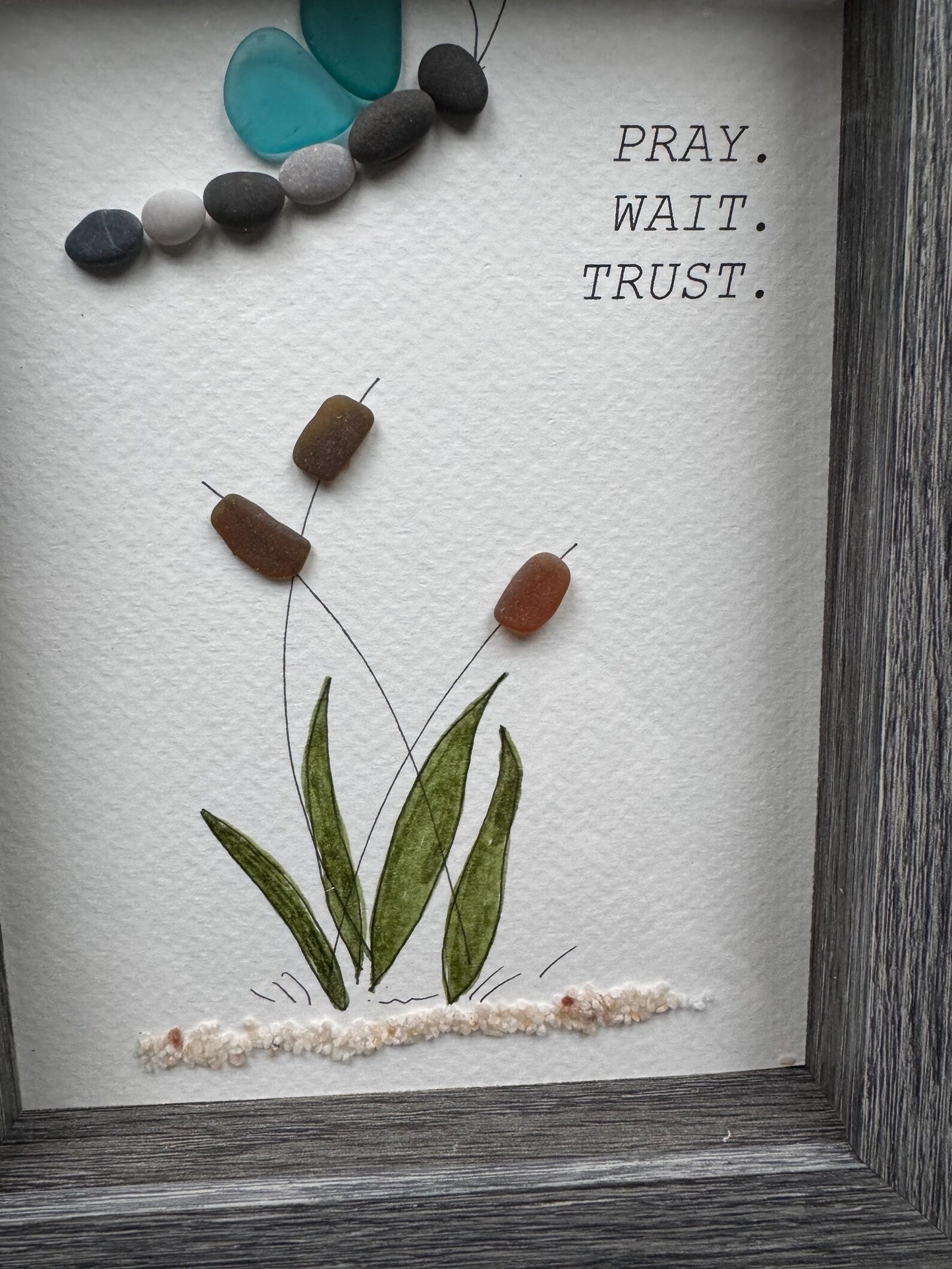 Dragonfly Sympathy Gift - Pray, Wait, Trust
