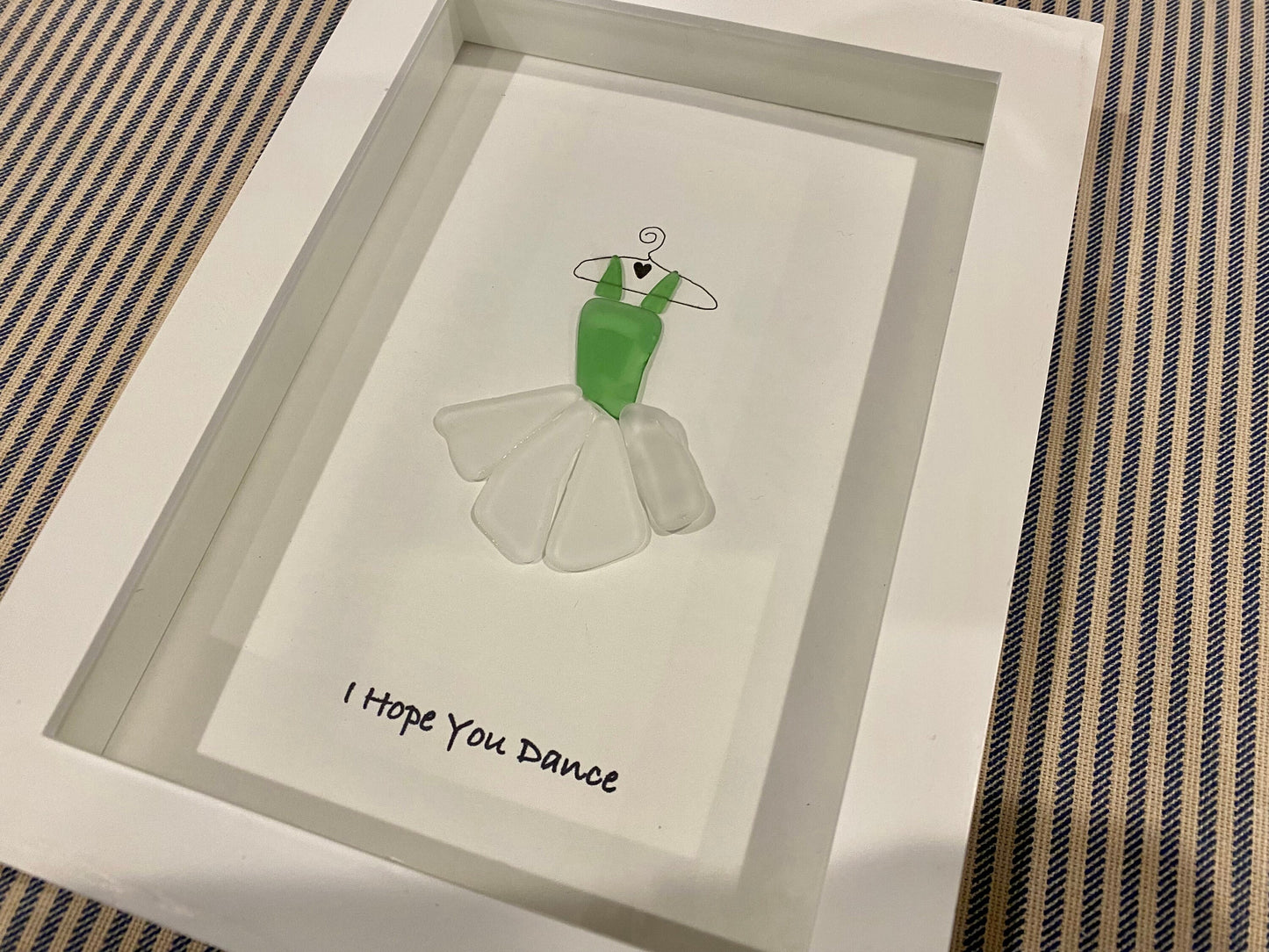 Sea Glass Pebble Art, Pebble Art Ballet Dancer, Gift for Her, Friendship Gift, Seaglass Picture, I Hope You Dance