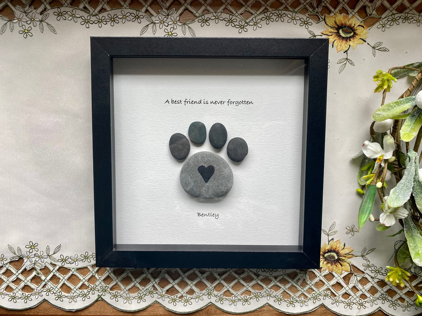 Pet Memorial Gift • Dog Memorial Keepsake • Sympathy Gift for Dog Owner • Loss of Pet Artwork • Rainbow Bridge Wall Art