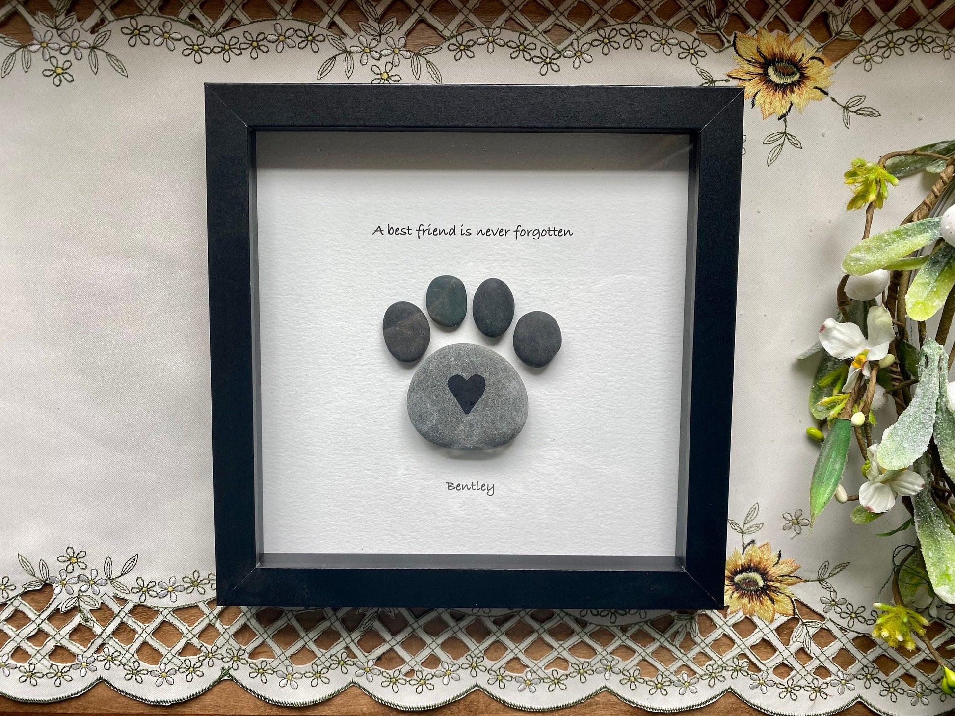 Dog Loss Sympathy Gift • Dog Memorial Art • Pet Bereavement Gift • Loss of Dog Keepsake • Framed Dog Remembrance Wall Art