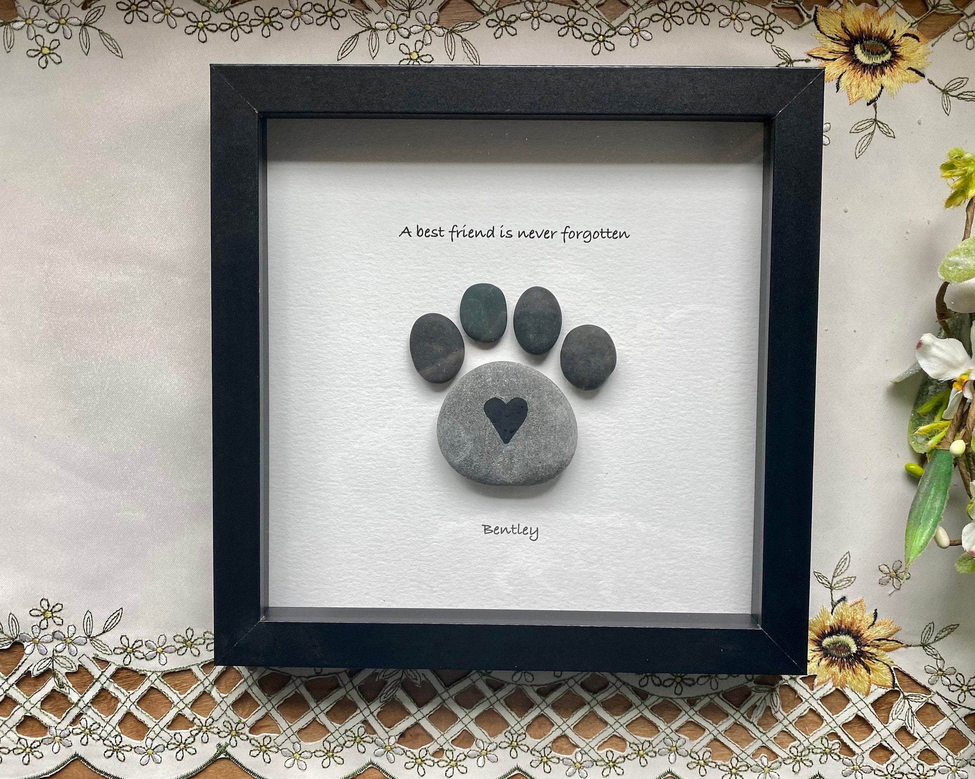 Pet Memorial Gift • Dog Memorial Keepsake • Sympathy Gift for Dog Owner • Loss of Pet Artwork • Rainbow Bridge Wall Art
