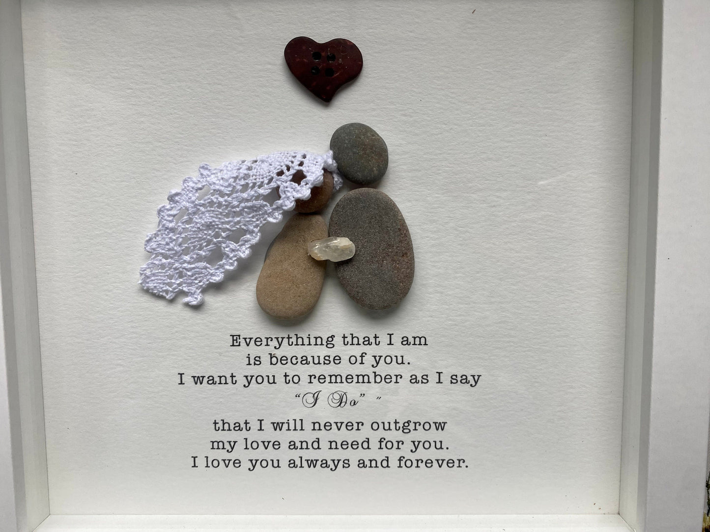 Mother of the Bride Gift, Father of the Bride Gift, Sea Glass Pebble Art, Pebble Art Mother Daughter, Gift for Parent, Seaglass Picture