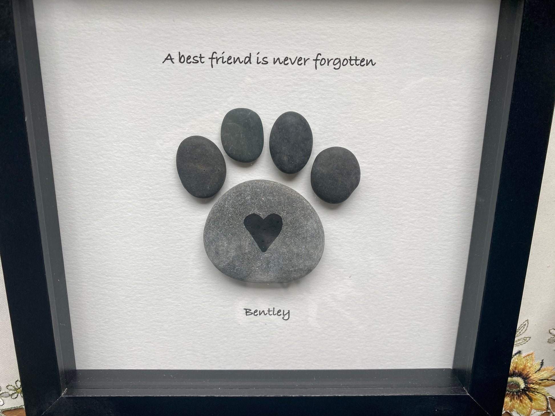 Dog Loss Sympathy Gift • Dog Memorial Art • Pet Bereavement Gift • Loss of Dog Keepsake • Framed Dog Remembrance Wall Art