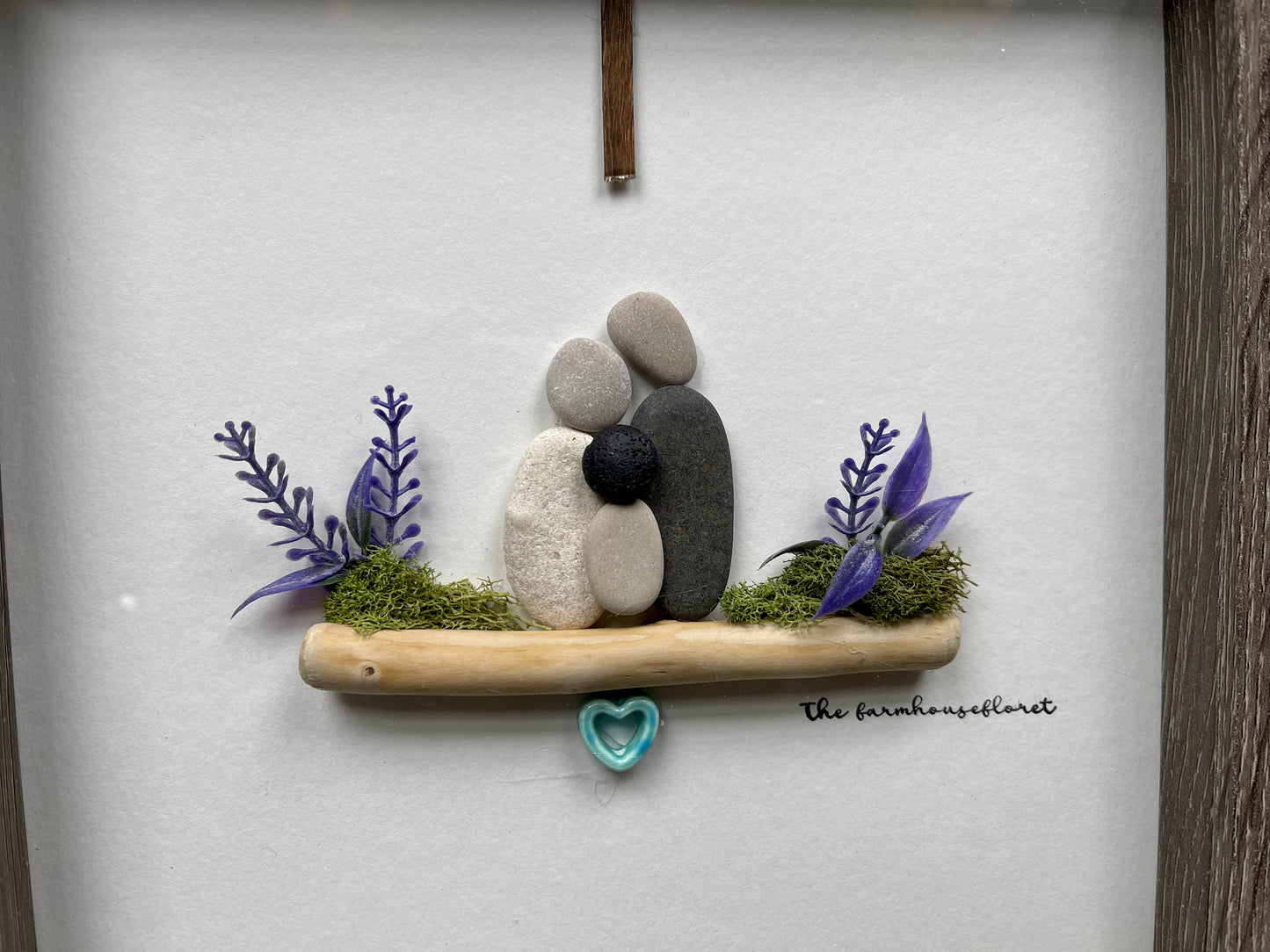 Sea Glass Pebble Art, Baptism Gift, Pebble Art Cross, Gift for Her, Religious Gift, Seaglass Picture, Bless This Child