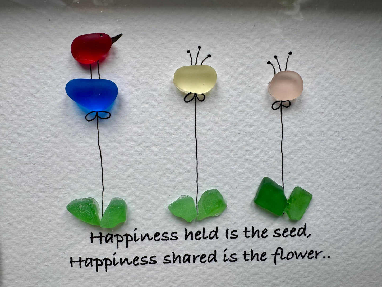 Sea Glass Pebble Art, Pebble Art Pumpkins, Gift for Her, Friendship Gift, Seaglass Picture, Seaglass Pumpkins, Autumn Decor