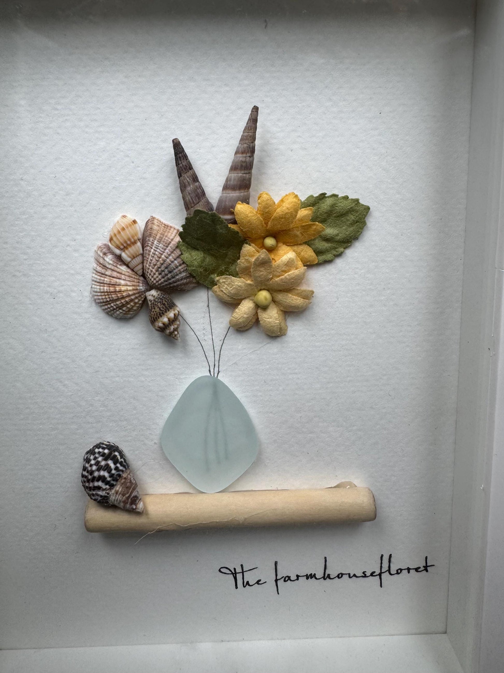 Sea Glass Pebble Art: Floral Friendship Gift