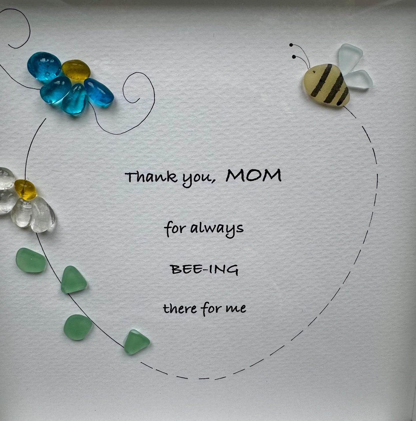 Sea Glass Pebble Art: Mother's Day Flower Gift