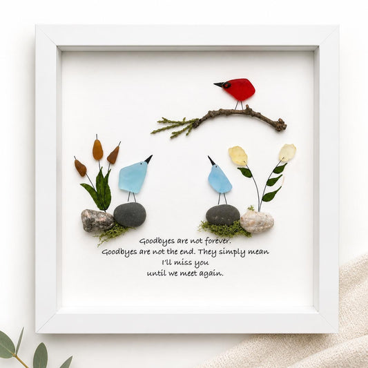 Loss of Father Gift • Sympathy Gift for Dad • Memorial Pebble Art • In Memory of Dad • Bereavement Gift • Remembrance Frame