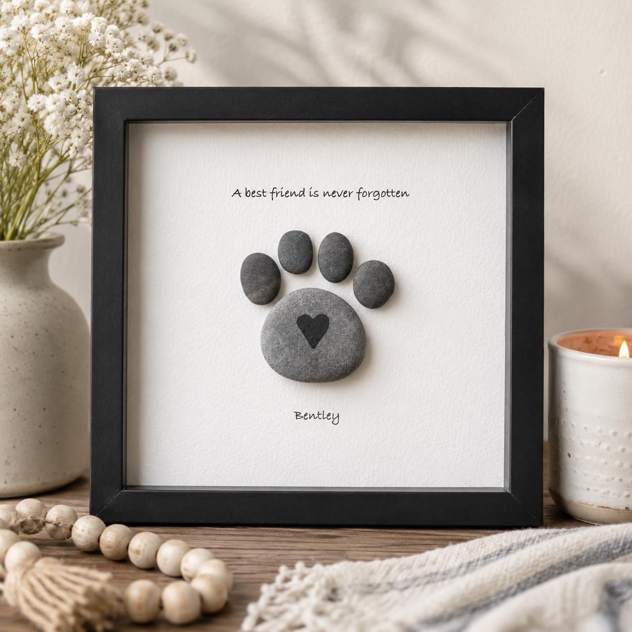 Dog Loss Sympathy Gift • Dog Memorial Art • Pet Bereavement Gift • Loss of Dog Keepsake • Framed Dog Remembrance Wall Art